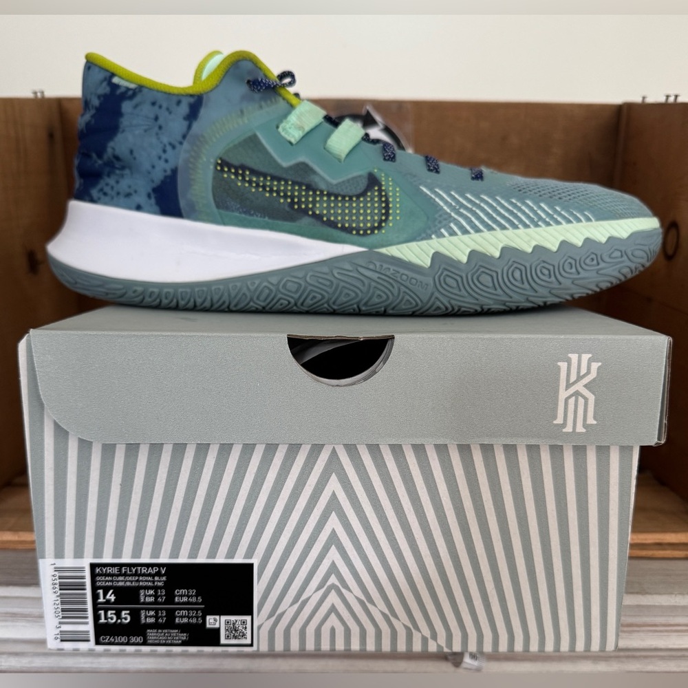 Men’s Nike Kyrie Flytrap V 5 Athletic Basketball Sneakers Shoes Size 14 Blue